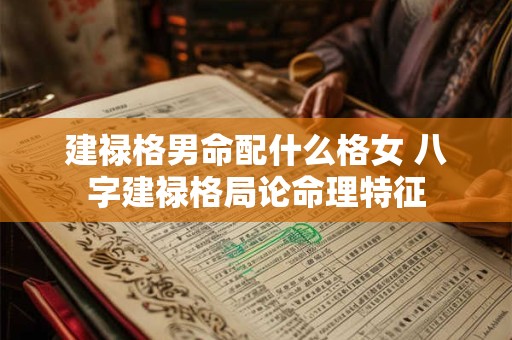 建禄格男命配什么格女 八字建禄格局论命理特征 建禄格男命配什么格女 八字建禄格局论命理特征