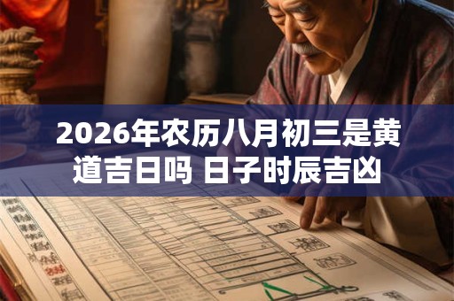 2026年农历八月初三是黄道吉日吗 日子时辰吉凶