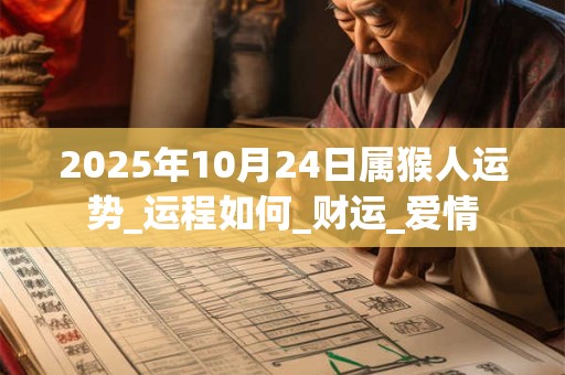 2025年10月24日属猴人运势_运程如何_财运_爱情