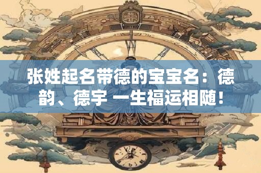 张姓起名带德的宝宝名：德韵、德宇 一生福运相随！