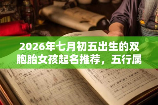 2026年七月初五出生的双胞胎女孩起名推荐，五行属什么