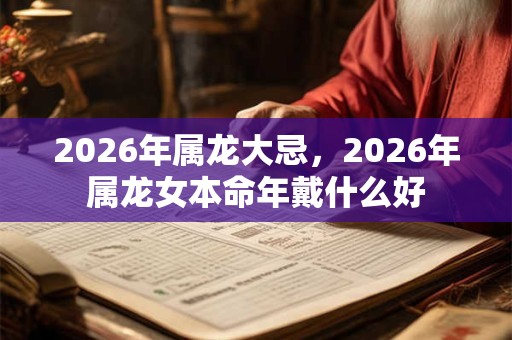 2026年属龙大忌，2026年属龙女本命年戴什么好