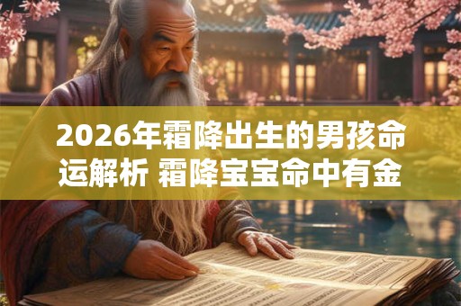 2026年霜降出生的男孩命运解析 霜降宝宝命中有金吗