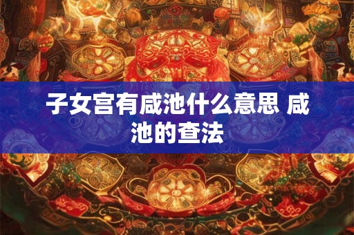 子女宫有咸池什么意思 咸池的查法