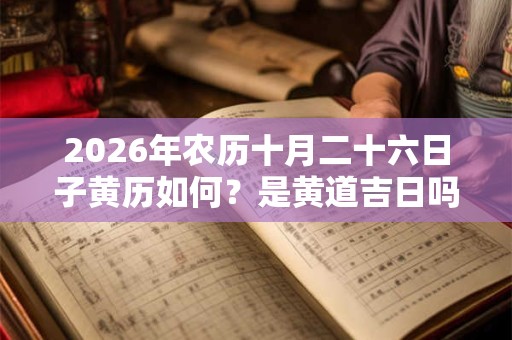 2026年农历十月二十六日子黄历如何?是黄道吉日吗? 2026年农历十月二十六日子黄历如何?是黄道吉日吗?