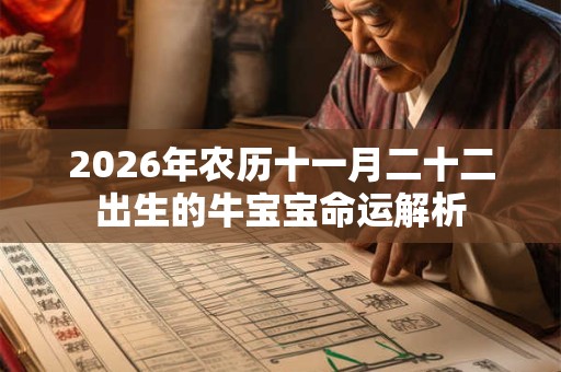 2026年农历十一月二十二出生的牛宝宝命运解析