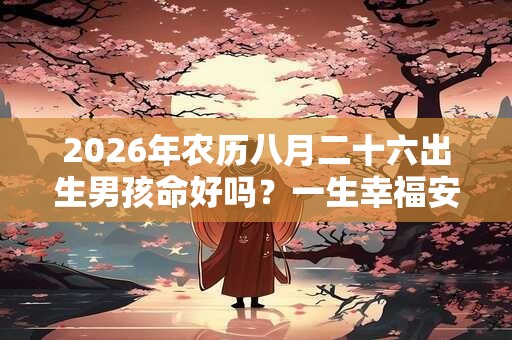 2026年农历八月二十六出生男孩命好吗?一生幸福安康吗? 2026年农历八月二十六出生男孩命好吗?一生幸福安康吗?