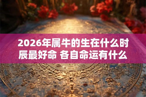 2026年属牛的生在什么时辰最好命 各自命运有什么不同