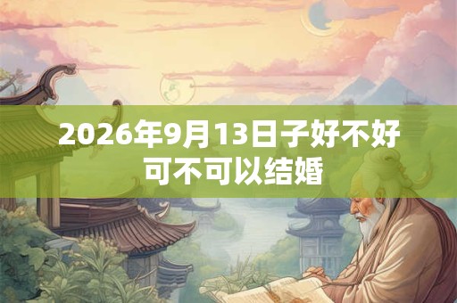 2026年9月13日子好不好 可不可以结婚