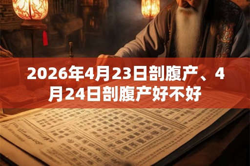 2026年4月23日剖腹产、4月24日剖腹产好不好