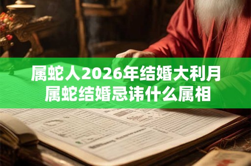 属蛇人2026年结婚大利月 属蛇结婚忌讳什么属相 属蛇人2026年结婚大利月 属蛇结婚忌讳什么属相