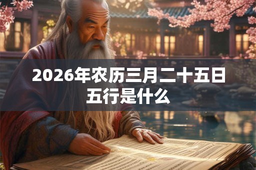 2026年农历三月二十五日五行是什么