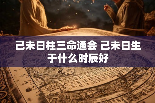 己未日柱三命通会 己未日生于什么时辰好 己未日柱三命通会 己未日生于什么时辰好