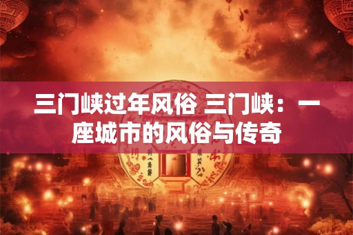 三门峡过年风俗 三门峡：一座城市的风俗与传奇