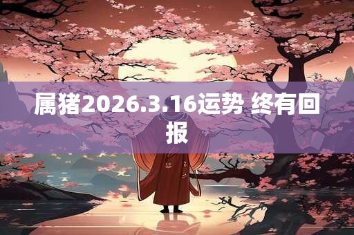 属猪2026.3.16运势 终有回报