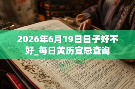 2026年6月19日日子好不好_每日黄历宜忌查询