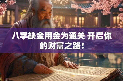 八字缺金用金为通关 开启你的财富之路！