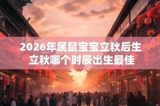 2026年属鼠宝宝立秋后生 立秋哪个时辰出生最佳