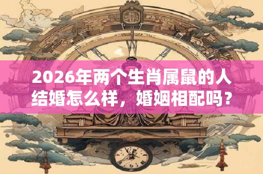 2026年两个生肖属鼠的人结婚怎么样，婚姻相配吗？