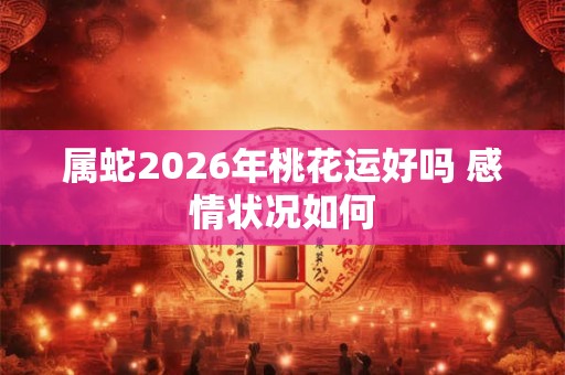 属蛇2026年桃花运好吗 感情状况如何