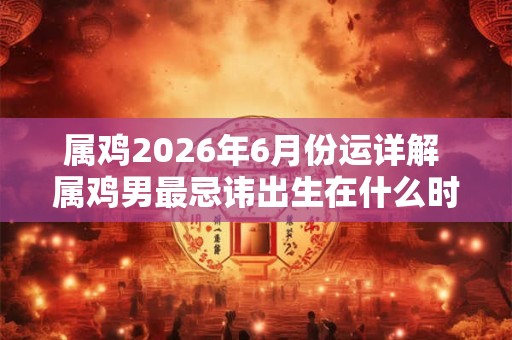 属鸡2026年6月份运详解 属鸡男最忌讳出生在什么时候