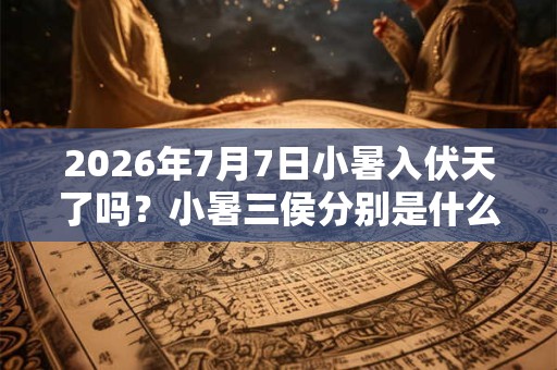 2026年7月7日小暑入伏天了吗？小暑三侯分别是什么？