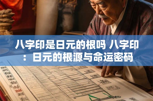 八字印是日元的根吗 八字印：日元的根源与命运密码