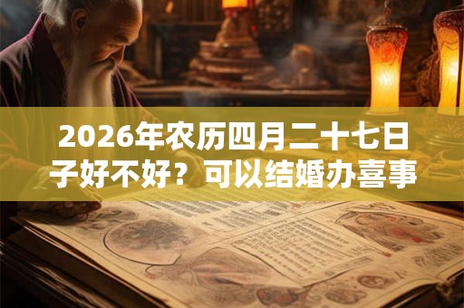 2026年农历四月二十七日子好不好？可以结婚办喜事吗？