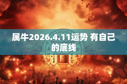 属牛2026.4.11运势 有自己的底线