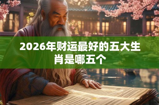 2026年财运最好的五大生肖是哪五个 2026年财运最好的五大生肖是哪五个