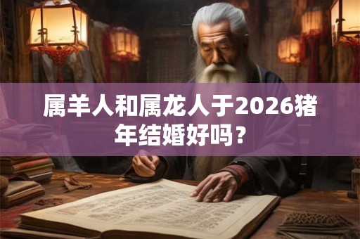 属羊人和属龙人于2026猪年结婚好吗? 属羊人和属龙人于2026猪年结婚好吗?