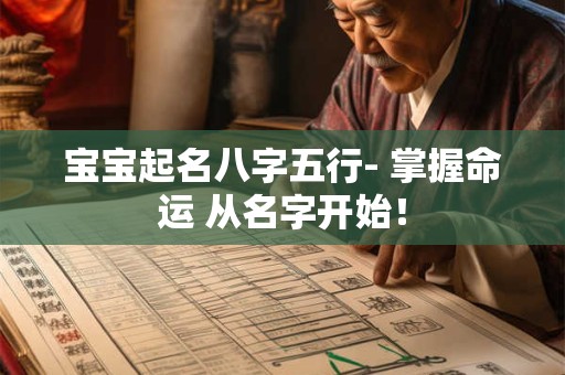 宝宝起名八字五行- 掌握命运 从名字开始！