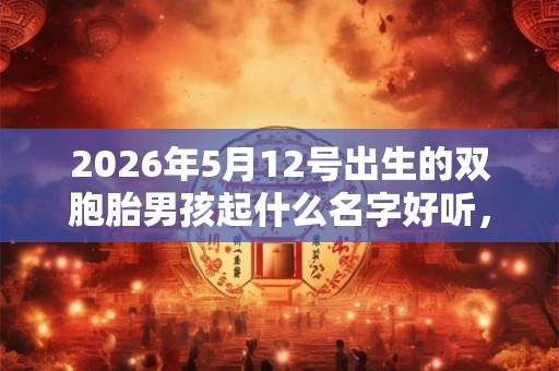 2026年5月12号出生的双胞胎男孩起什么名字好听，五行属什么