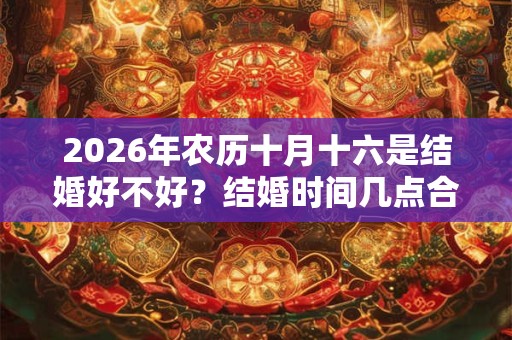 2026年农历十月十六是结婚好不好？结婚时间几点合适？