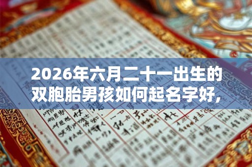 2026年六月二十一出生的双胞胎男孩如何起名字好,五行属什么？
