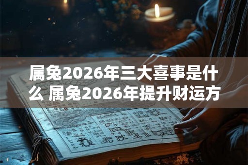 属兔2026年三大喜事是什么 属兔2026年提升财运方法