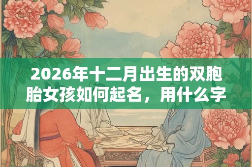 2026年十二月出生的双胞胎女孩如何起名，用什么字比较好