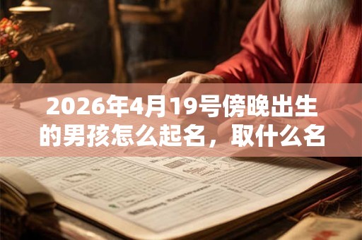 2026年4月19号傍晚出生的男孩怎么起名，取什么名字吉祥？