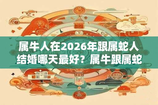 属牛人在2026年跟属蛇人结婚哪天最好？属牛跟属蛇人2026年结婚吉日