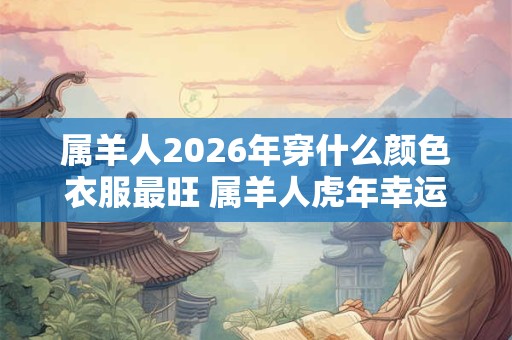 属羊人2026年穿什么颜色衣服最旺 属羊人虎年幸运色是什么 属羊人2026年穿什么颜色衣服最旺 属羊人虎年幸运色是什么