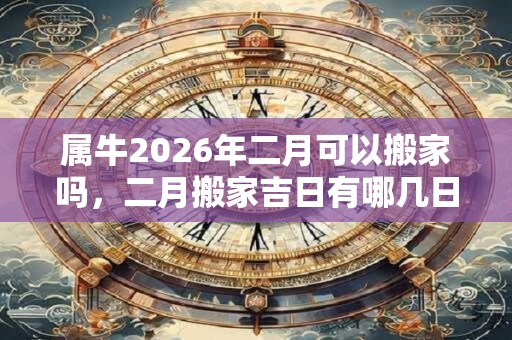 属牛2026年二月可以搬家吗，二月搬家吉日有哪几日？