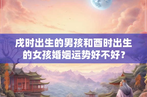 戌时出生的男孩和酉时出生的女孩婚姻运势好不好？