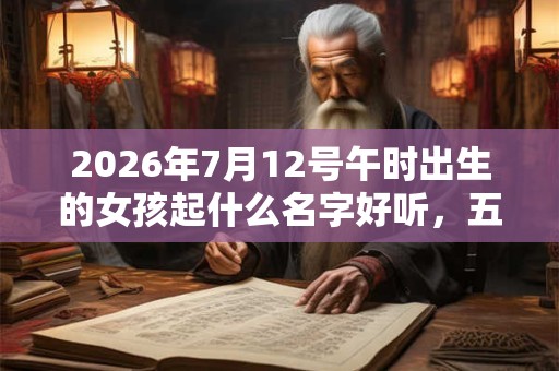 2026年7月12号午时出生的女孩起什么名字好听，五行是什么？