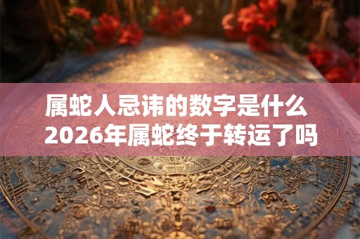 属蛇人忌讳的数字是什么 2026年属蛇终于转运了吗