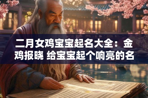 二月女鸡宝宝起名大全：金鸡报晓 给宝宝起个响亮的名字吧！