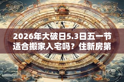 2026年大破日5.3日五一节适合搬家入宅吗？住新房第一晚禁忌