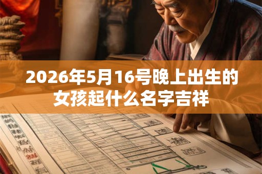 2026年5月16号晚上出生的女孩起什么名字吉祥 2026年5月16号晚上出生的女孩起什么名字吉祥