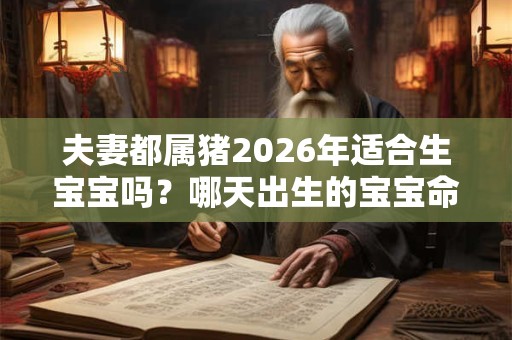 夫妻都属猪2026年适合生宝宝吗？哪天出生的宝宝命好？