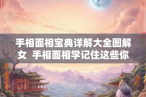手相面相宝典详解大全图解女  手相面相学记住这些你就会看相