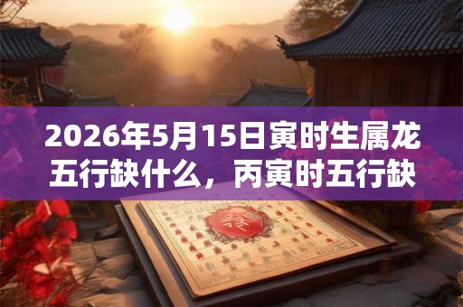 2026年5月15日寅时生属龙五行缺什么，丙寅时五行缺什么